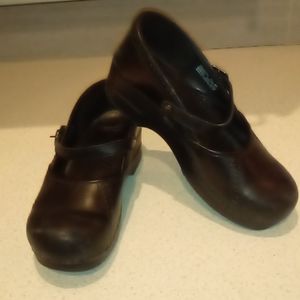 Dansko Black Mary Jane Clogs Size 10
